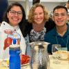 Ana, Amy, and Daniel sharing a meal!