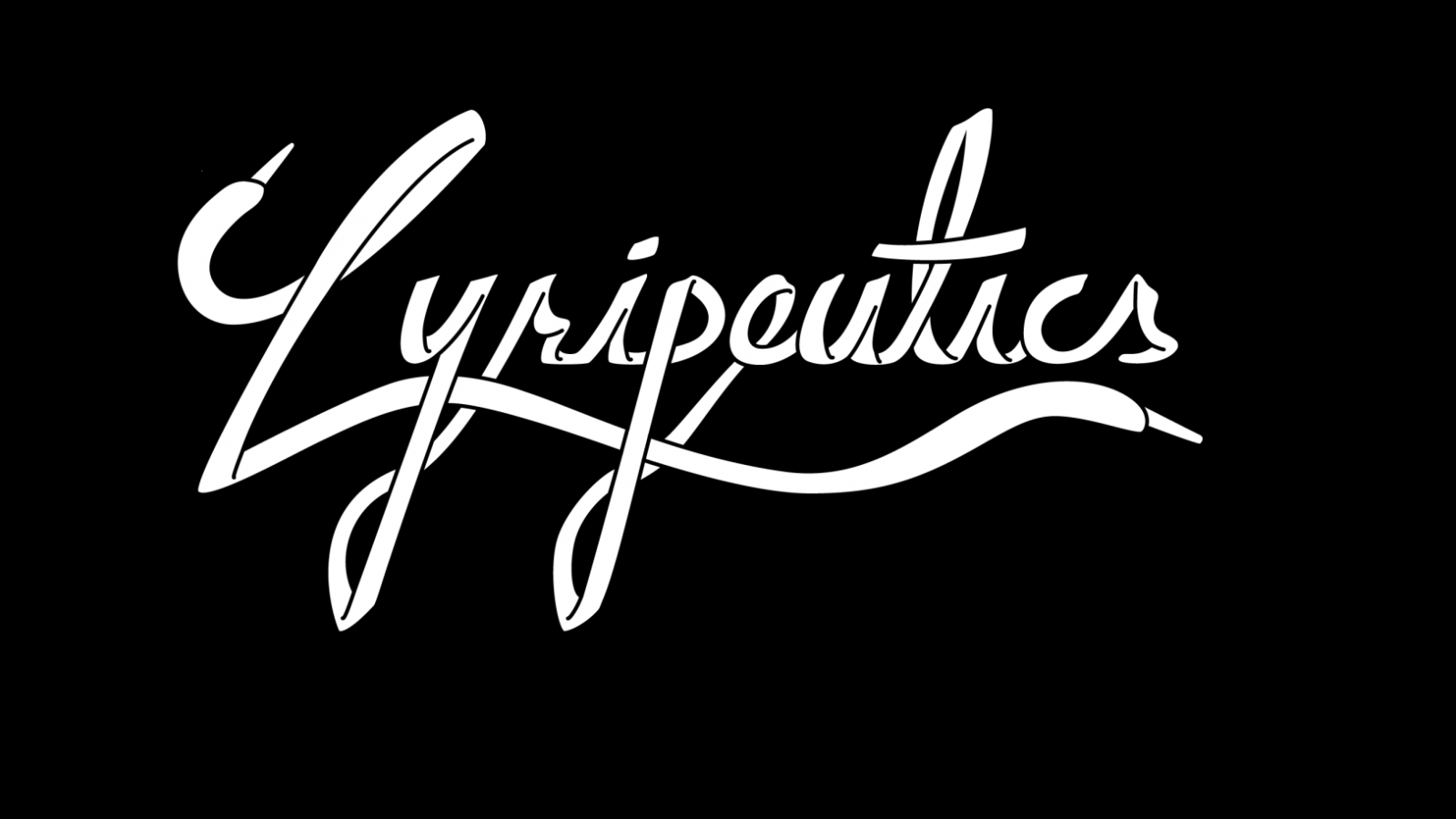 Lyripeutics logo with black background