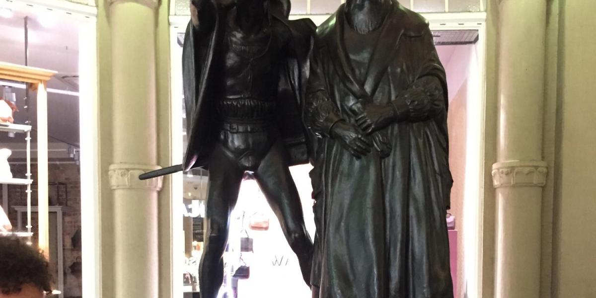 A statue at the entrance to Auersbachs Keller in Germany