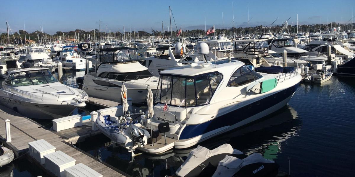 A picture of boats at a dock in San Diego