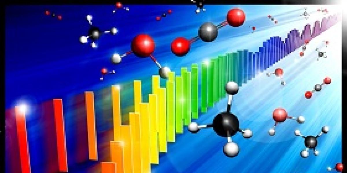 The Cover Image of the paper featuring a rainbow spectrum and molecules