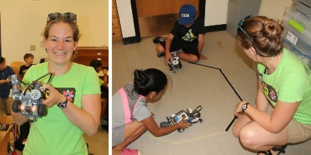 Torrey Hayden teaching young student engineering problems