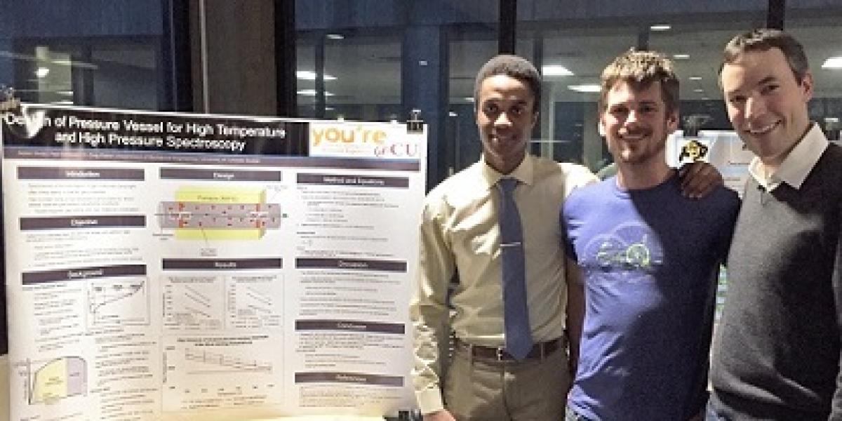 Jaylen Hinds with his poster at You're at CU
