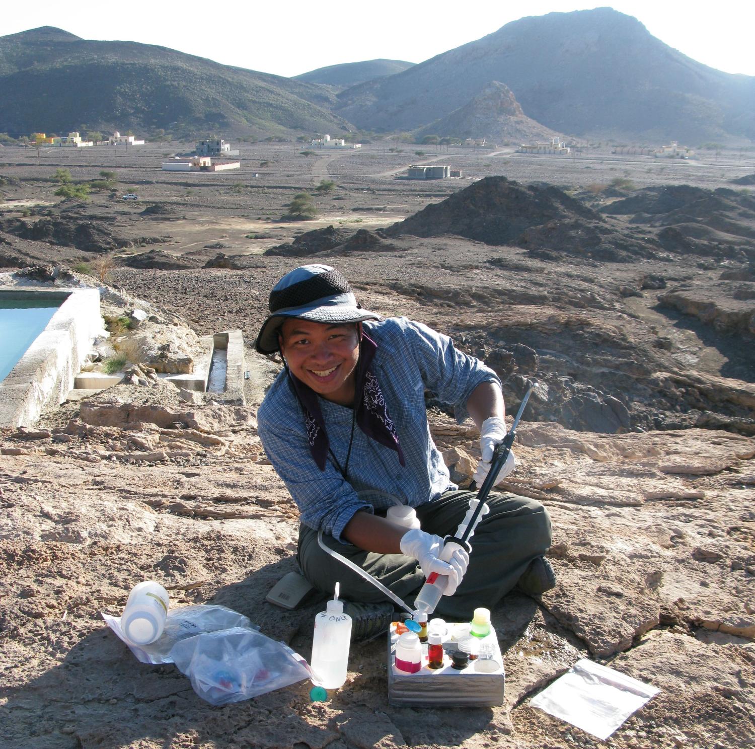 RPL Graduate Student James Leong conducting field work in Oman