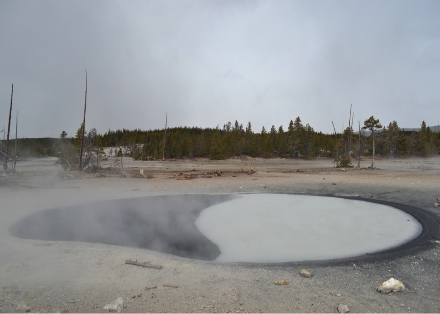 Cinder Pool at Yellowstone National Park.