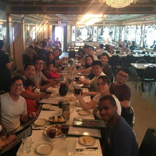 2017.05: Lab dinner at Versailles to celebrate Wei passing his Ph.D. defense