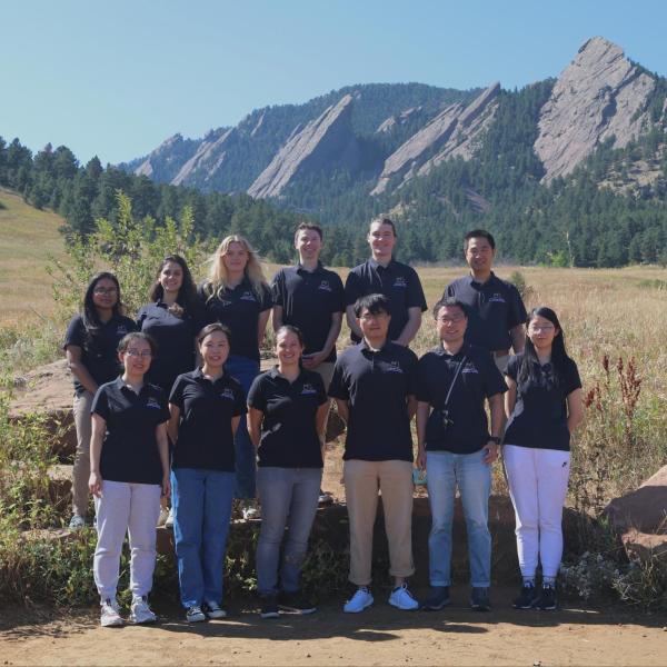 2021.09: Group Photo in front of Boulder's Flatiron
