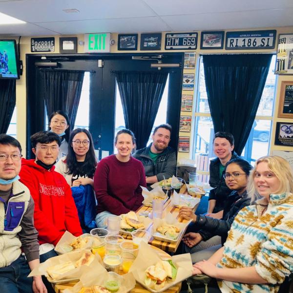 2022.03: Group lunch to celebrate Cary passing his Ph.D. comprehensive exam