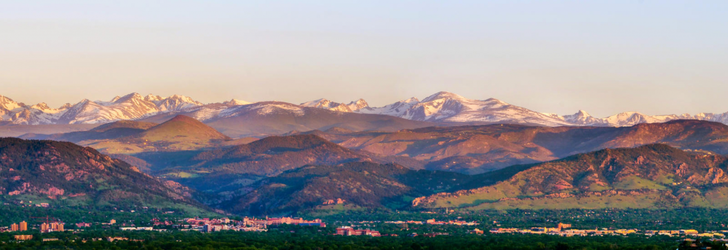 panorama of the University of Colorado Boulder campus