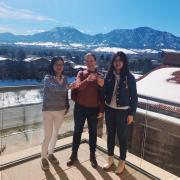 The lab celebrated the acceptance of Mingwei's paper, "Temporal integration of mitogen history in mother cells controls proliferation of daughter cells," to Science.