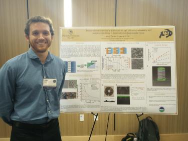 Kian Lopez with research poster