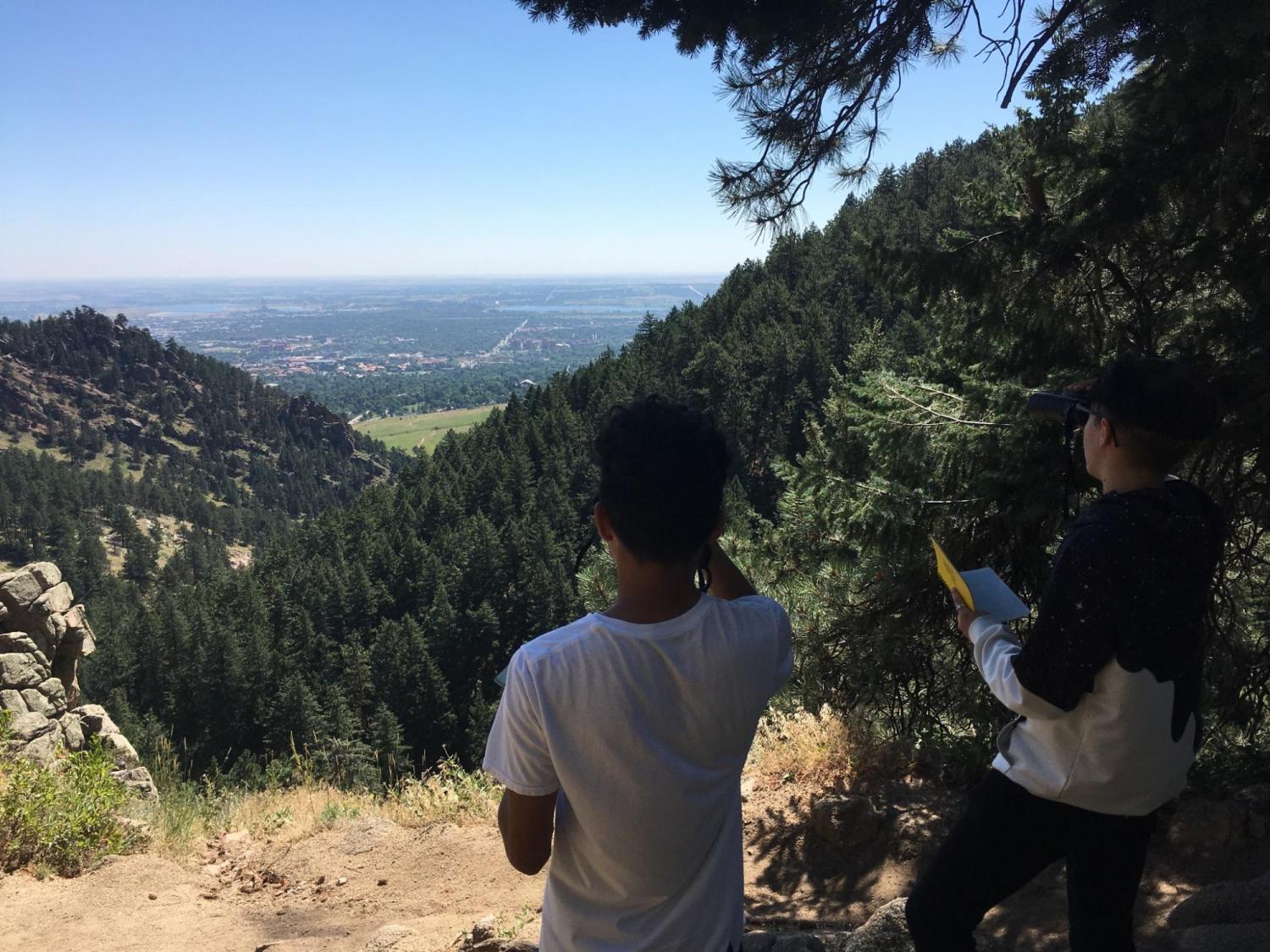 High school researchers in the field