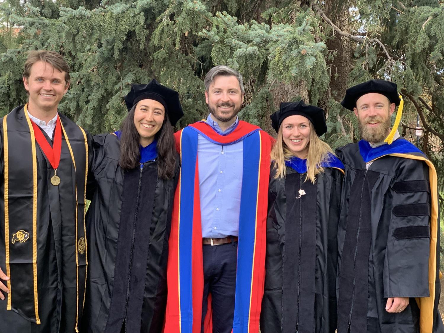 Scott with Will, Angela, Kathryn and Erik at Convocation