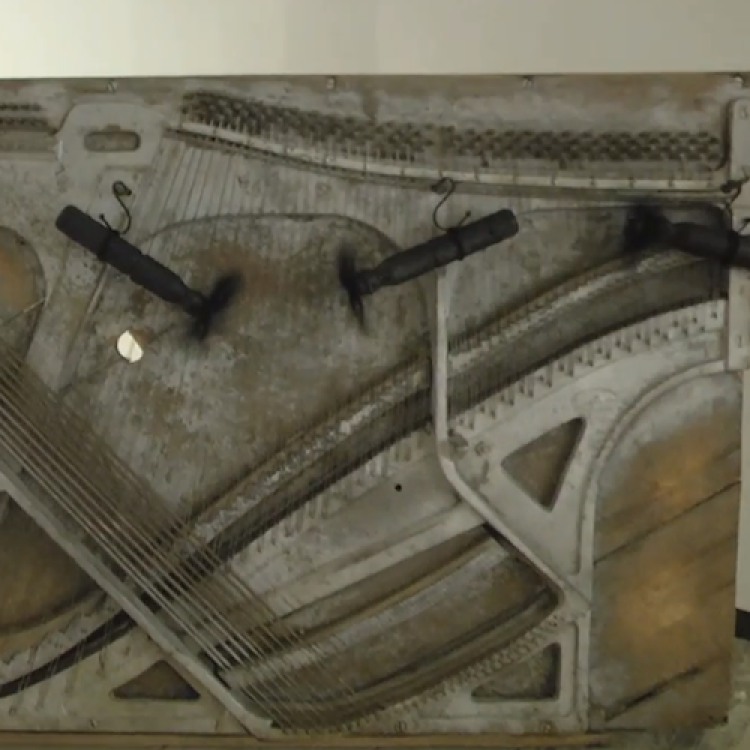 the decayed insides of a deconstructed piano