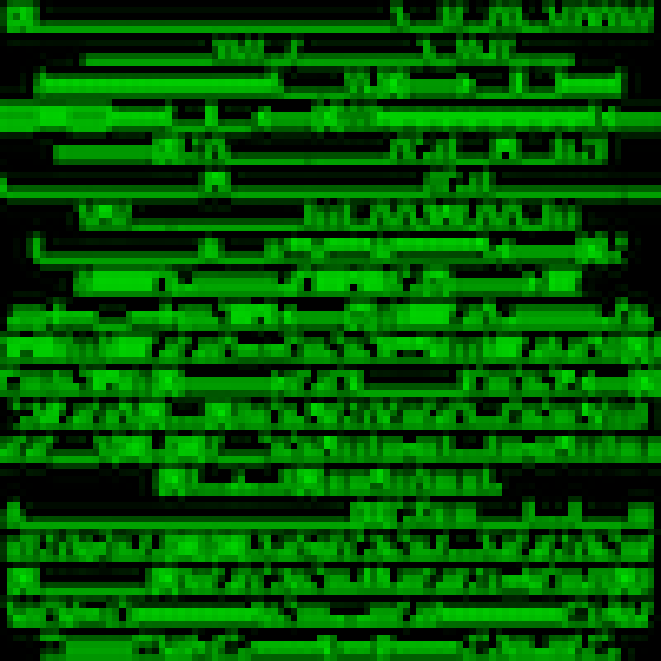 Matrix style green code on old computer screen