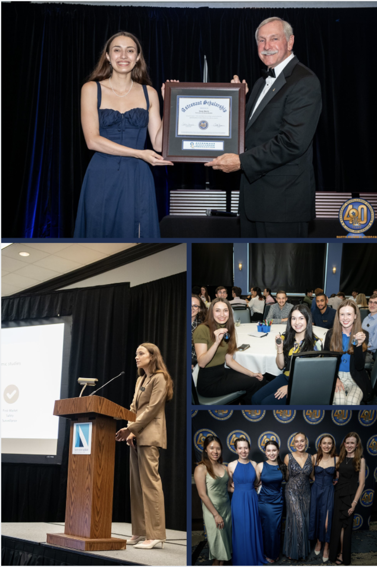 lainie receiving the astronaut scholarship