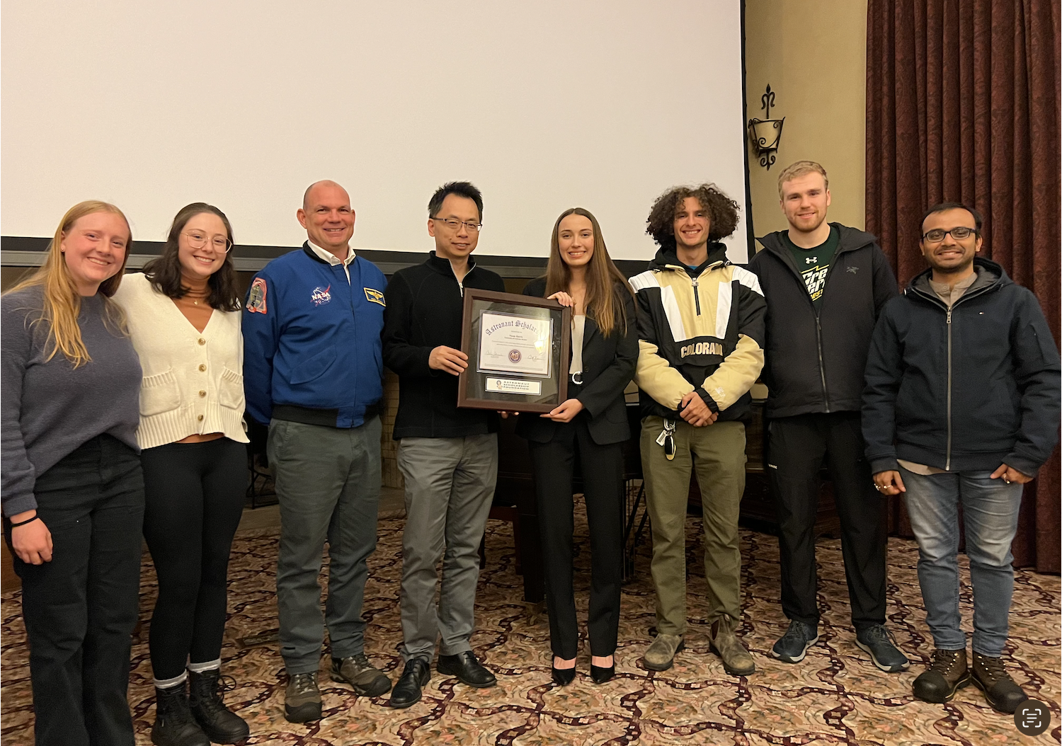group photo with astronaut