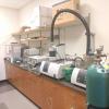 An image of the thermogravimetric analyzer with mass spectrometer.