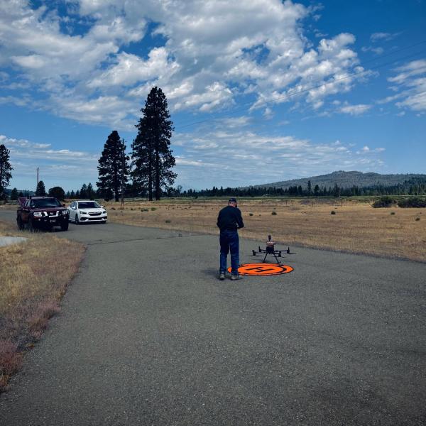 Thomas Brinkoetter using a drone.