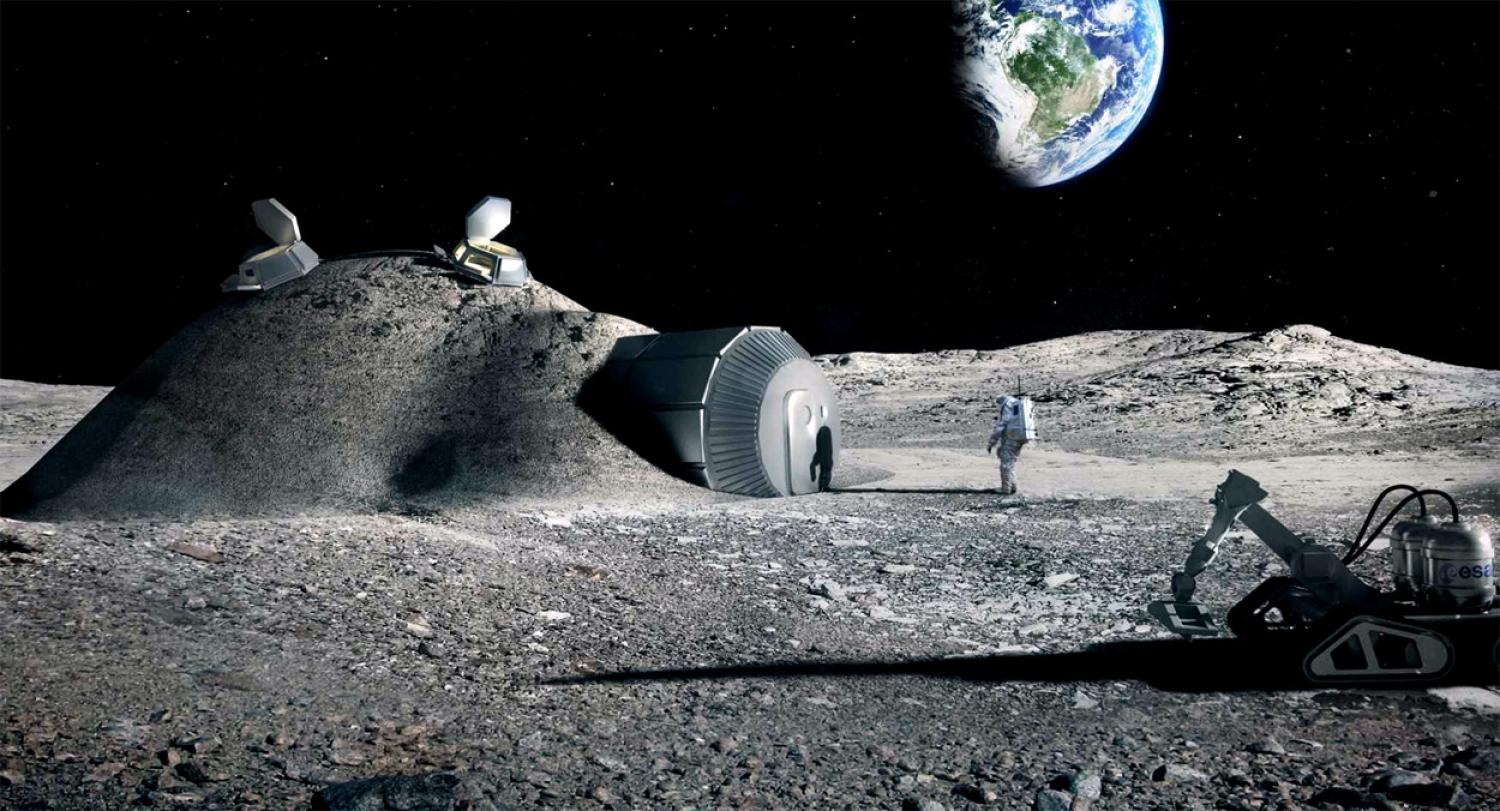 Lunar Habitat on the moon.