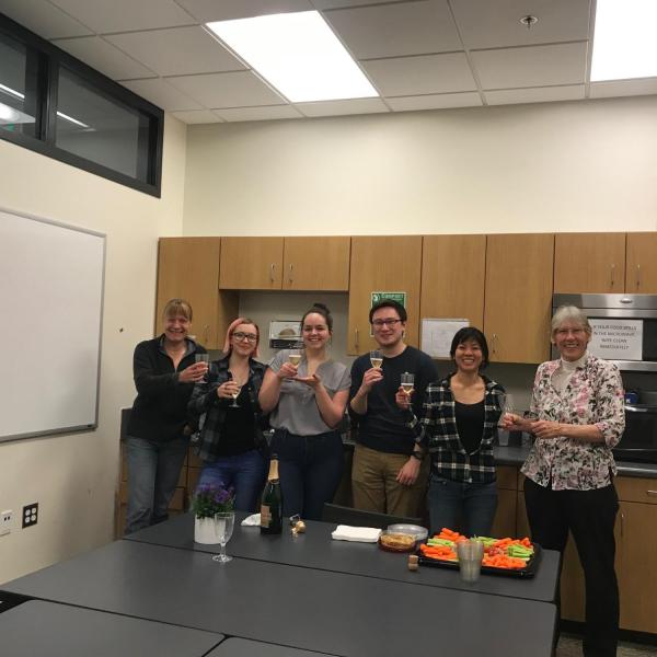 Lab photo - congrats Aly!