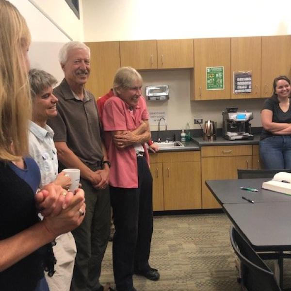Leslie is surprised at her surprise retirement party!