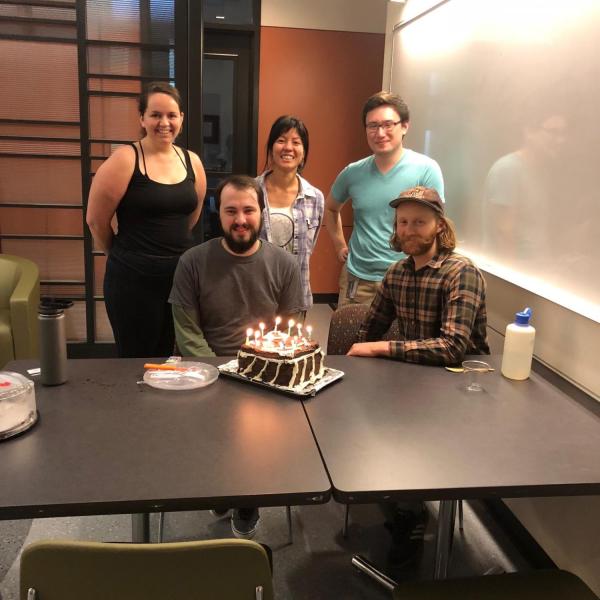 Happy birthday Neil! Aly bakes a cake!