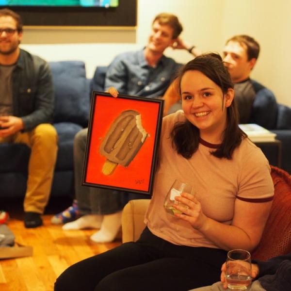 Aly gets an awesome ice cream painting