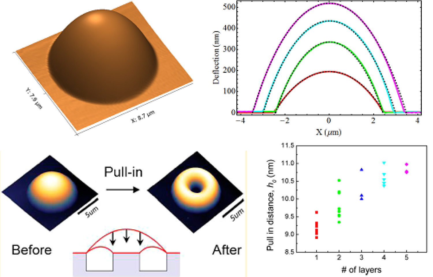 diagram of graphene blister behavior