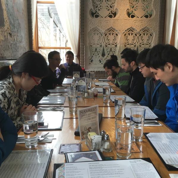 2016 Group lunch at Dushanbe Teahouse