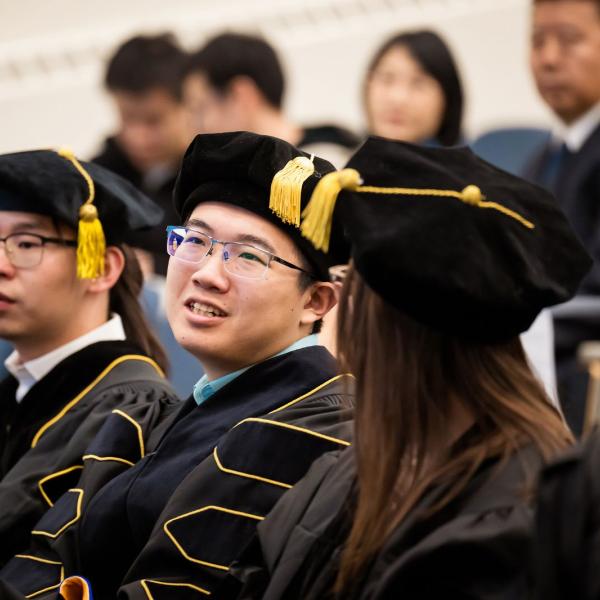 Hongxuan, Shaofeng, and Lacey at 2024 Graduation