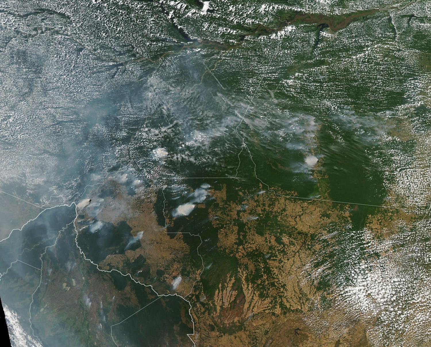 NASA image of fires in Brazil