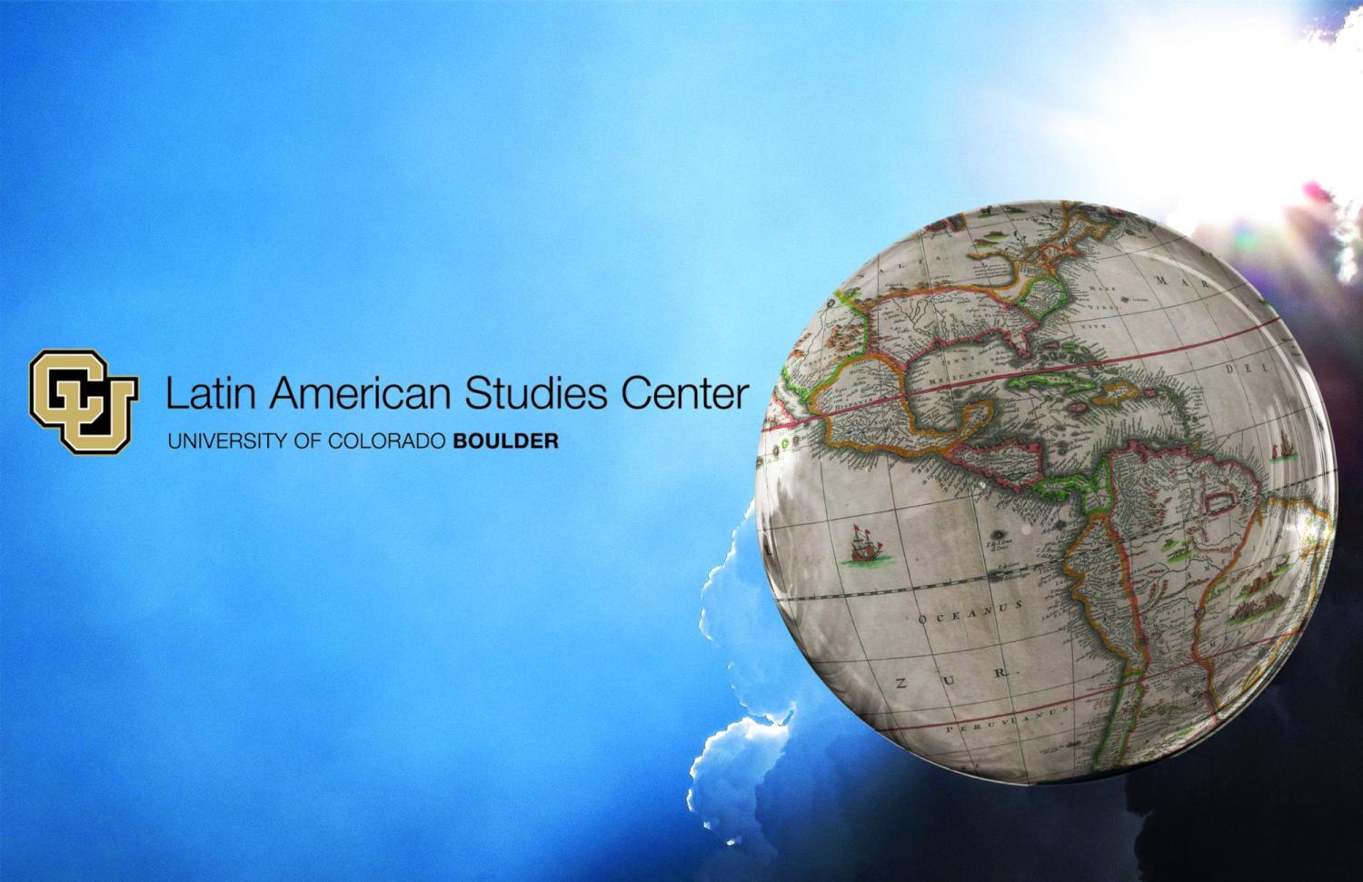 Latin America map with clouds on the background