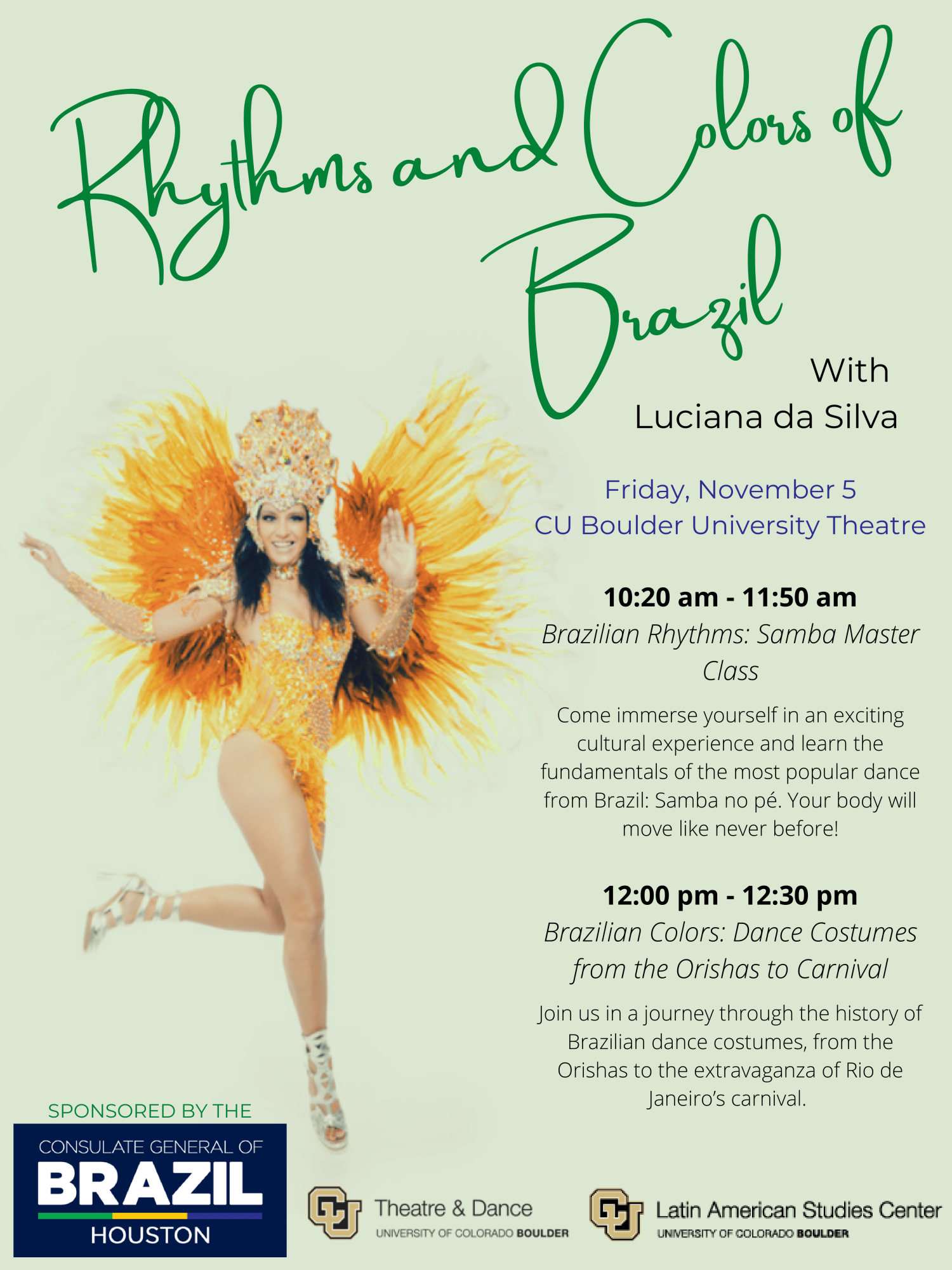 Rhythms and Colors of Brazil flyer