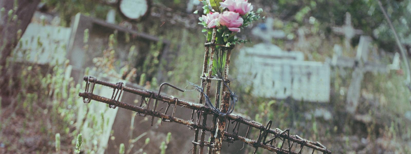 Photograph of grave site in Ecuadorian cemetery