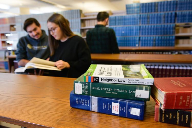 photo of students reading in library