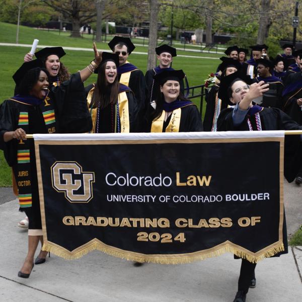 students at commencement