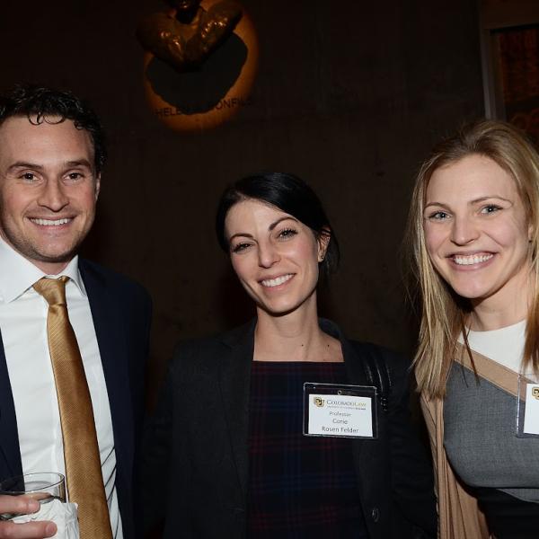 Mike Havlik ('15), Legal Writing Professor Corie Rosen Felder, and Amanda Wetzel ('18)