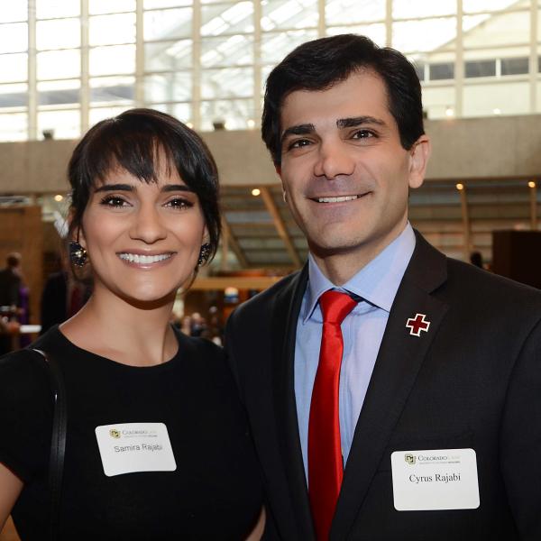 Couple at award banquet