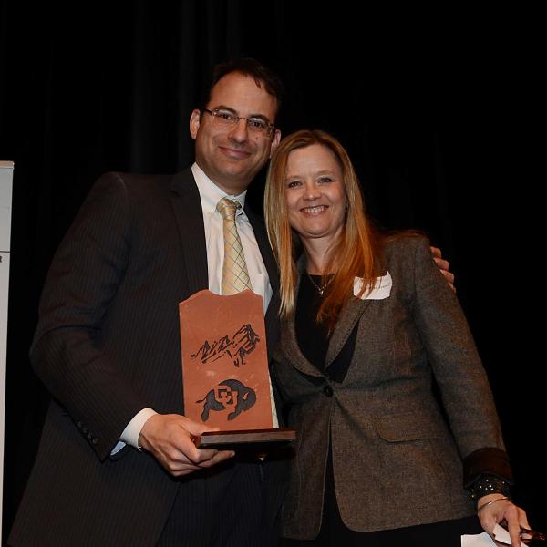 Award given on stage at 2015 Alumni banquet