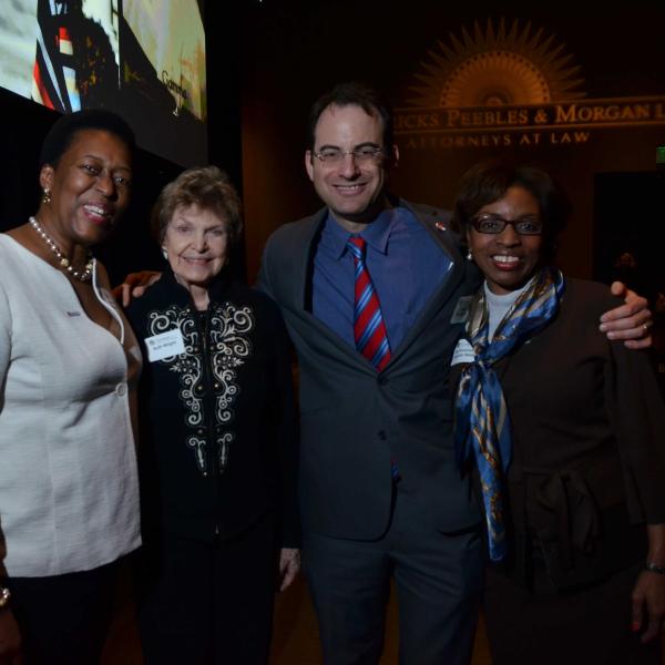 Judge Claudia Jordan ('80), Ruth Wright ('72), Colorado Law Dean Phil Weiser, and Judge Rhonda Fields