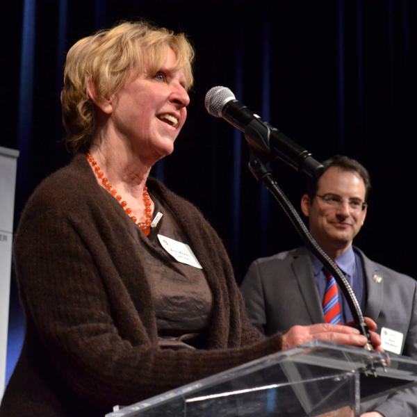 Ann Marks Getches for the Richard Schaden “Adopted Alumna” Award and Dean Phil Weiser