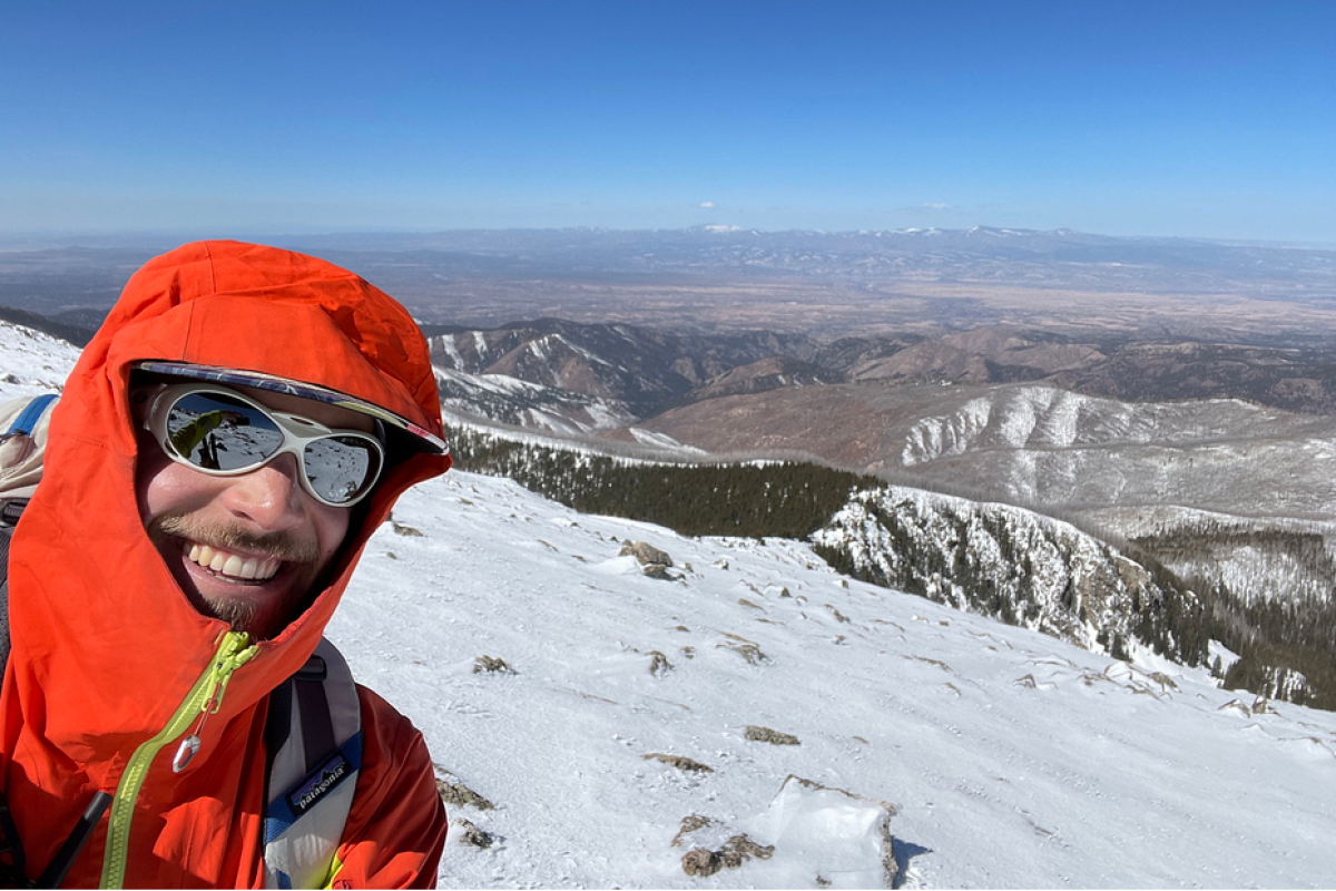 Alex Hamilton '21 backcountry skiing in the Pecos Wilderness, New Mexico.