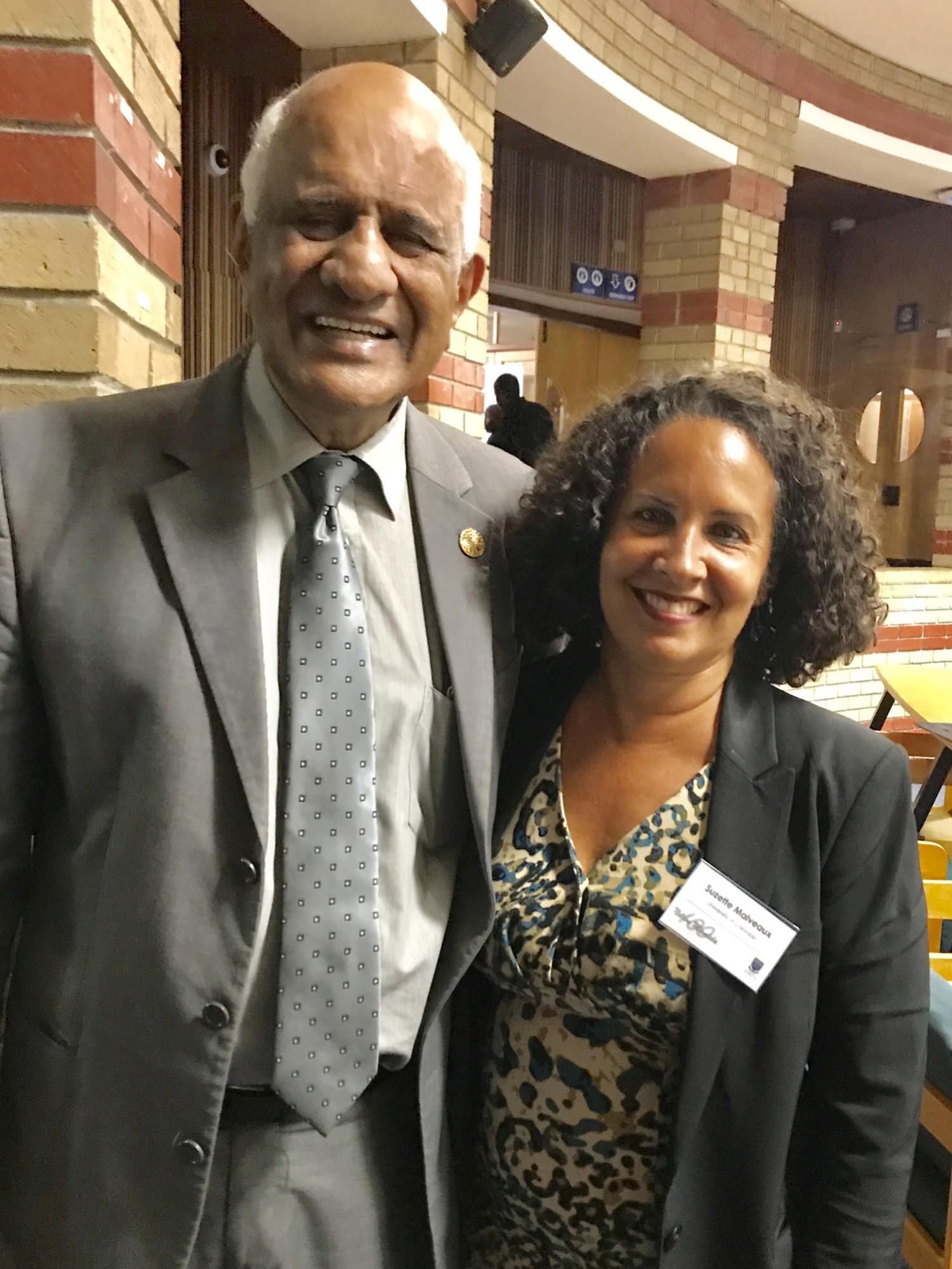 Former Justice of the South African Constitutional Court Yakoob and Professor Malveaux