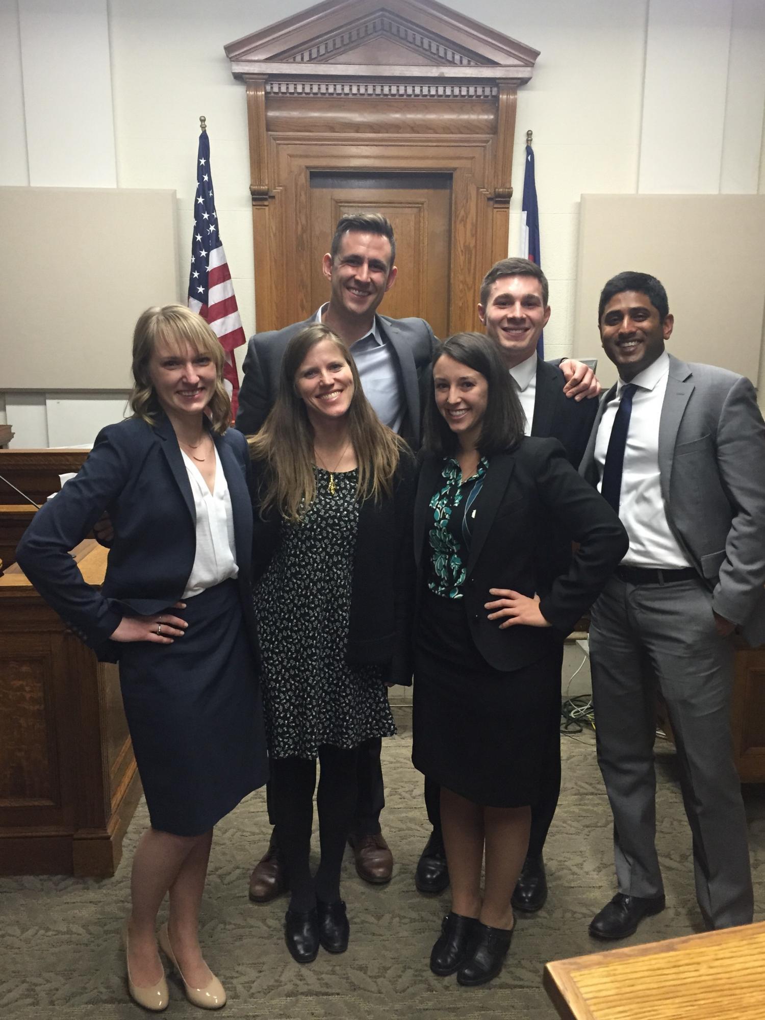 Ann England and mock trial students