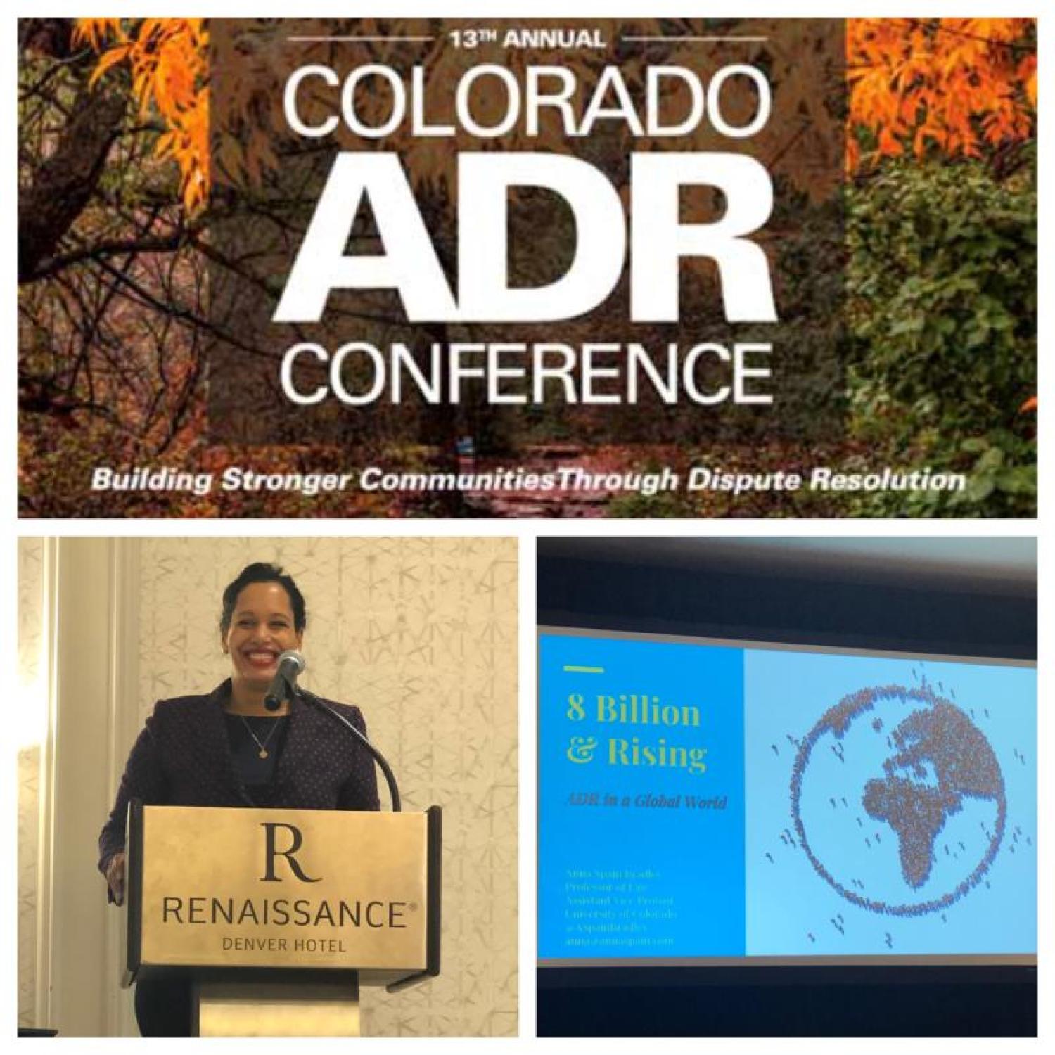 Professor Anna Spain Bradley delivered the keynote address at the Colorado Bar Association’s Alternative Dispute Resolution Conference in Denver