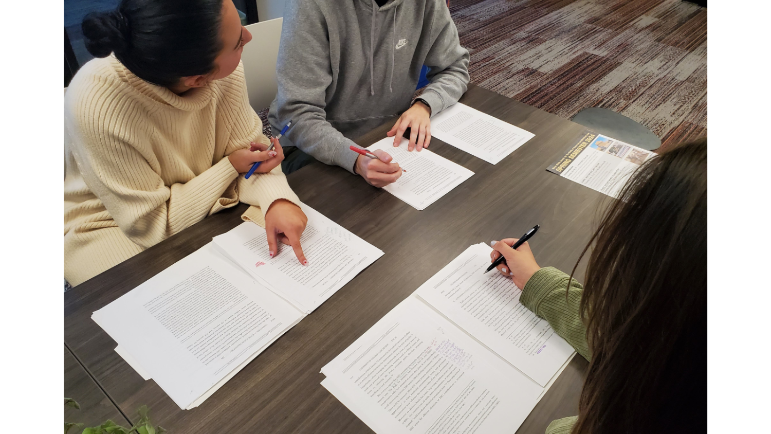 Students editing the law review