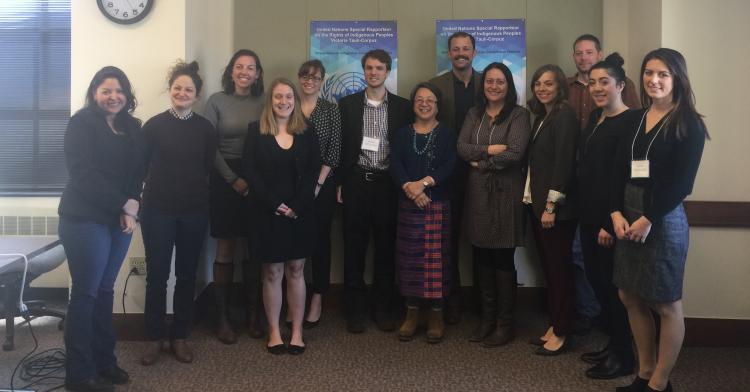 Colorado Law students, faculty, and staff with U.N. Special Rapporteur on the Rights of Indigenous Peoples Victoria Tauli-Corpuz