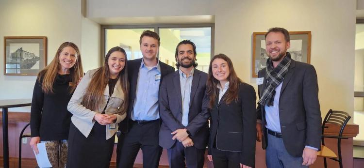 3rd Place: Xelef Botan (Law), Kailey Lauter (Law), Kylie Hunter (Engineering/Technology Cybersecurity and Policy) and Colton Marschik (Business)