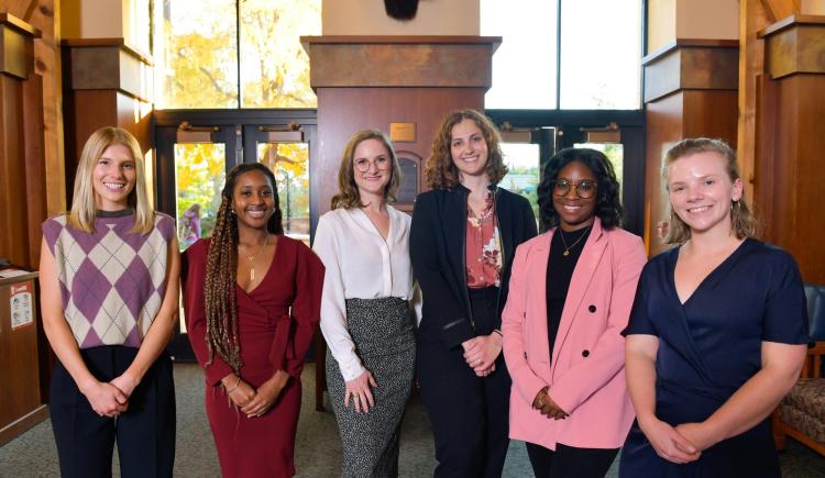 Byron White Center Fellows pose together in Boetcher Hall